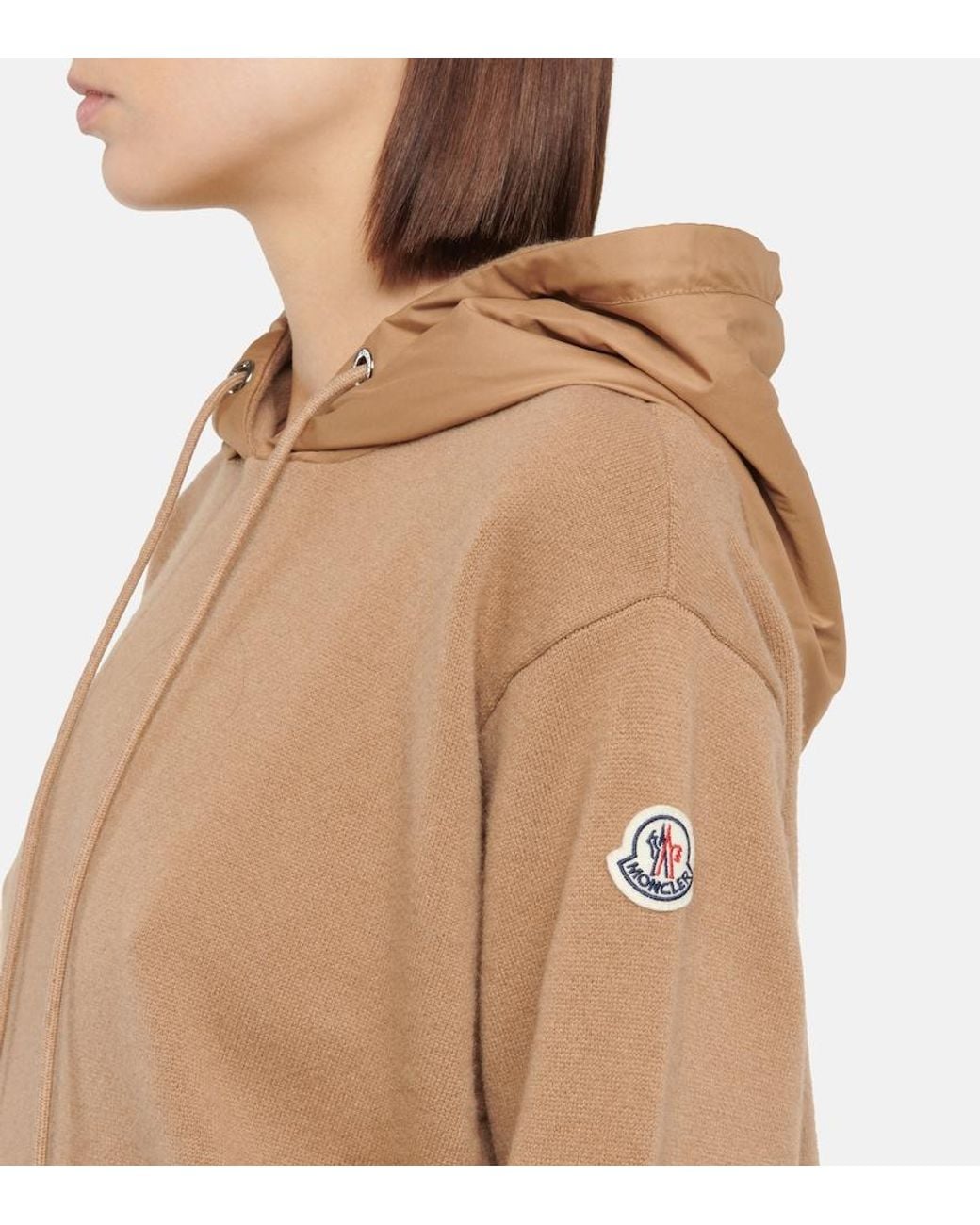 Moncler Brown Wool And Cashmere Hoodie