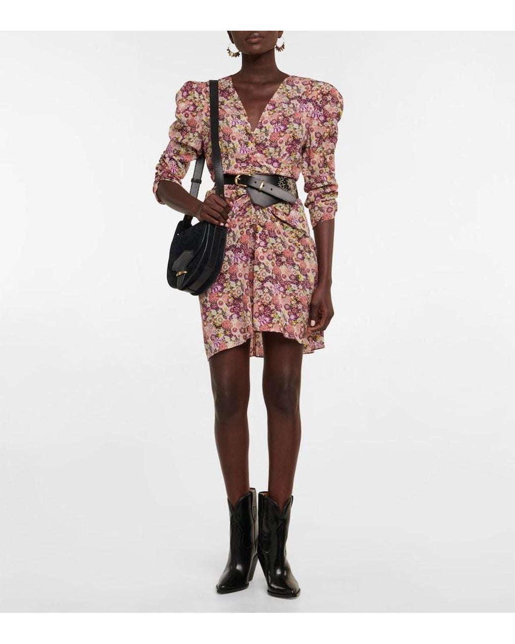 Isabel Marant Multicolor Celina Floral Silk-blend Minidress