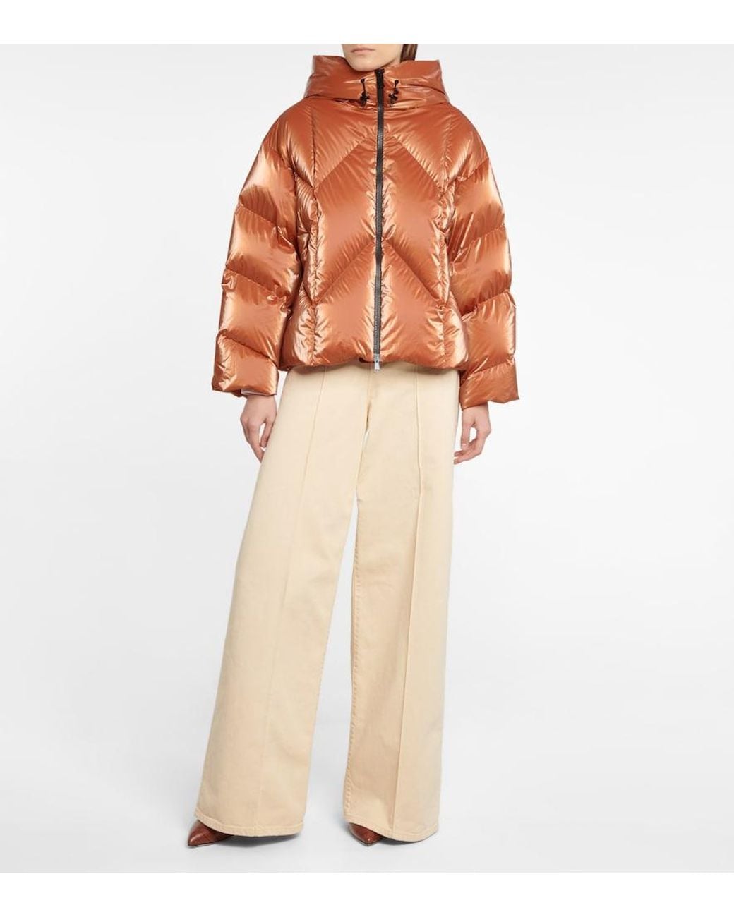Moncler Brown Frele Nylon Down Jacket