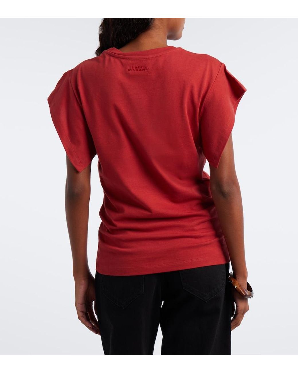 Isabel Marant Red Caliya Cotton Top