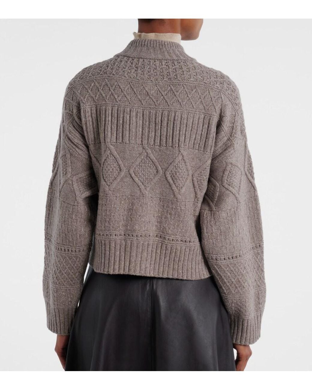 Altuzarra Brown Amory Cable-Knit Wool-Blend Cardigan