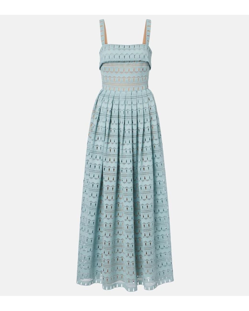 Elie Saab Blue Macrame Gown