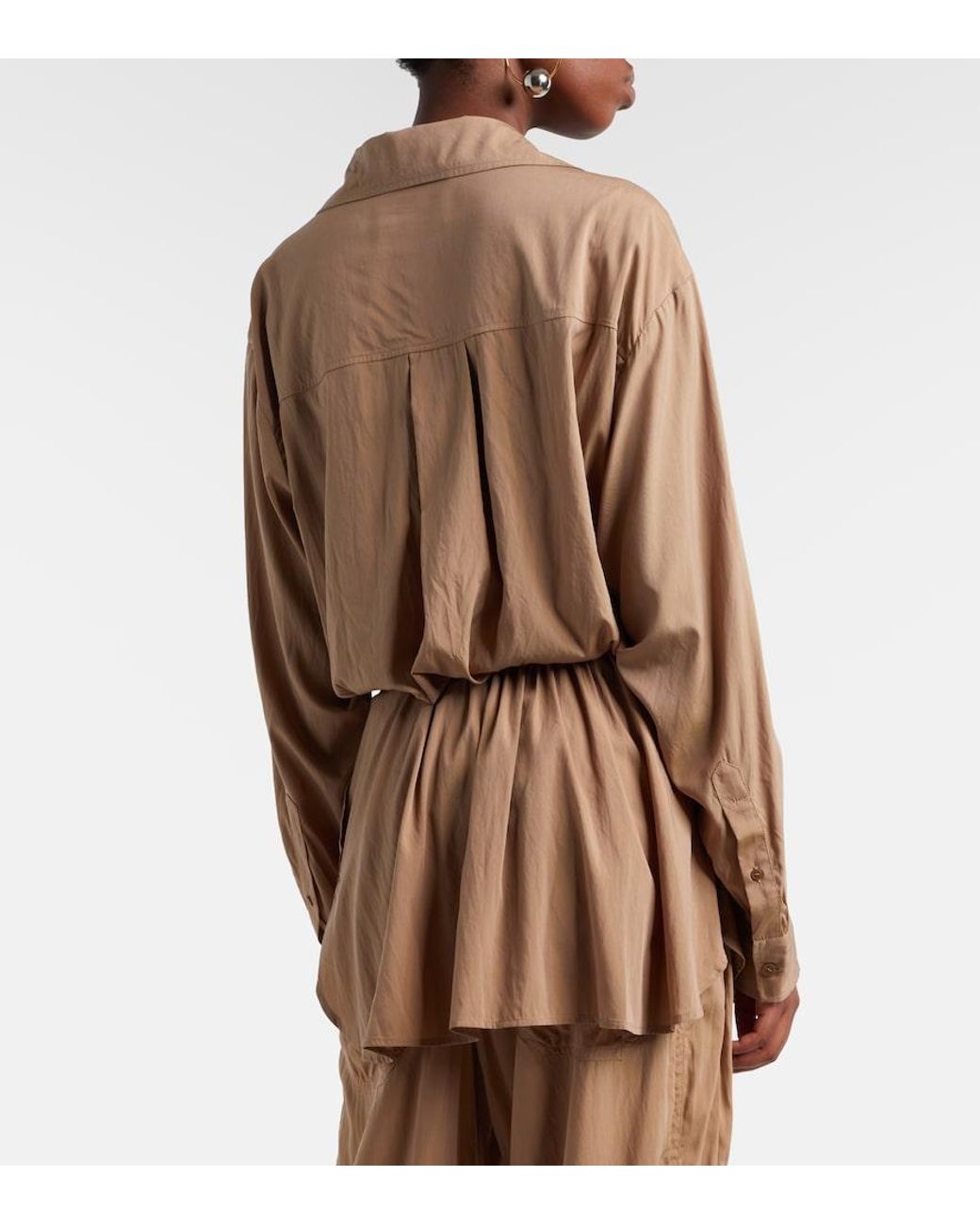 Isabel Marant Natural Keren Gathered Wrap Top