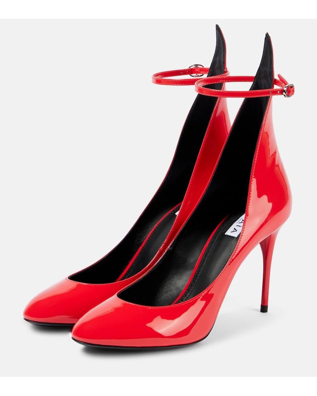 Alaïa Red Decollete Patent Leather Pumps