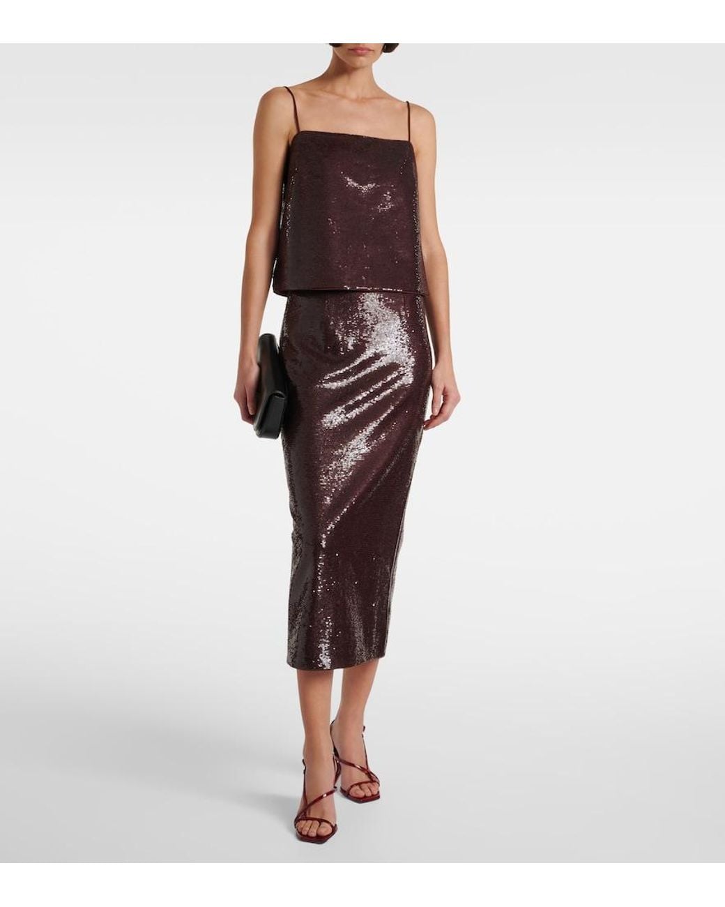 Roland Mouret Purple Sequined Top