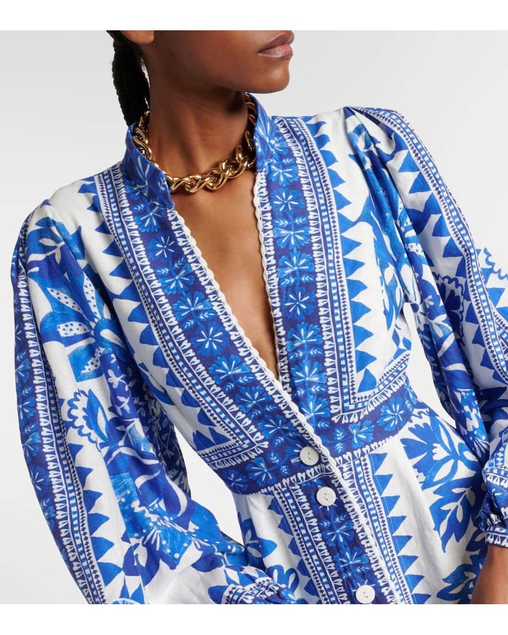 FARM Rio Flora Tapestry Maxi Dress in Blue | Lyst