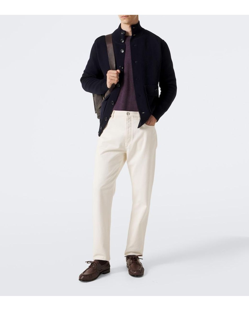 Allude Blue Wool And Cashmere Jacket for men
