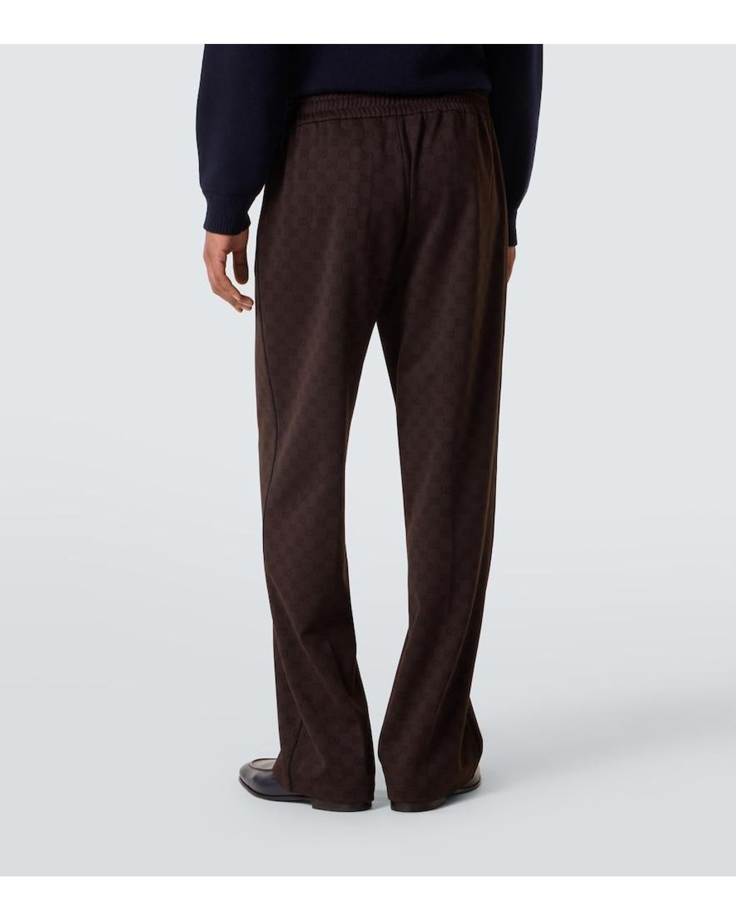 Gucci Brown Gg Jacquard Track Pants for men