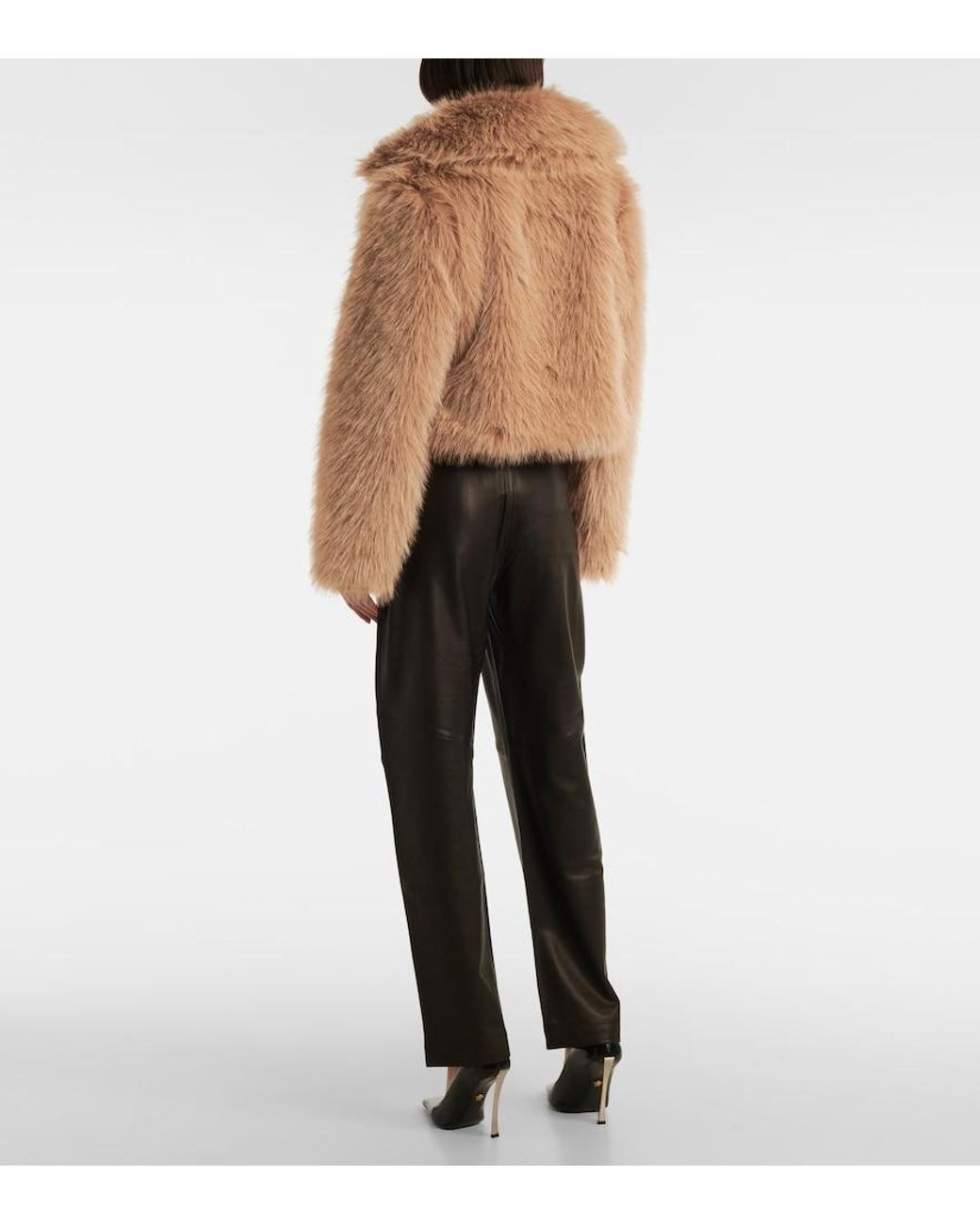 The Sei Brown Faux Fur Bomber Jacket