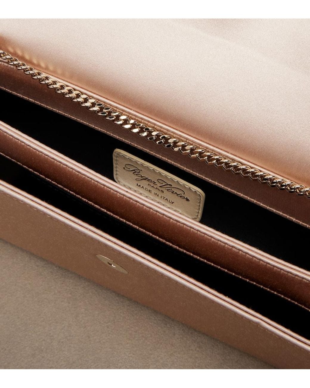 Roger Vivier Natural Efflorescence Embellished Satin Clutch