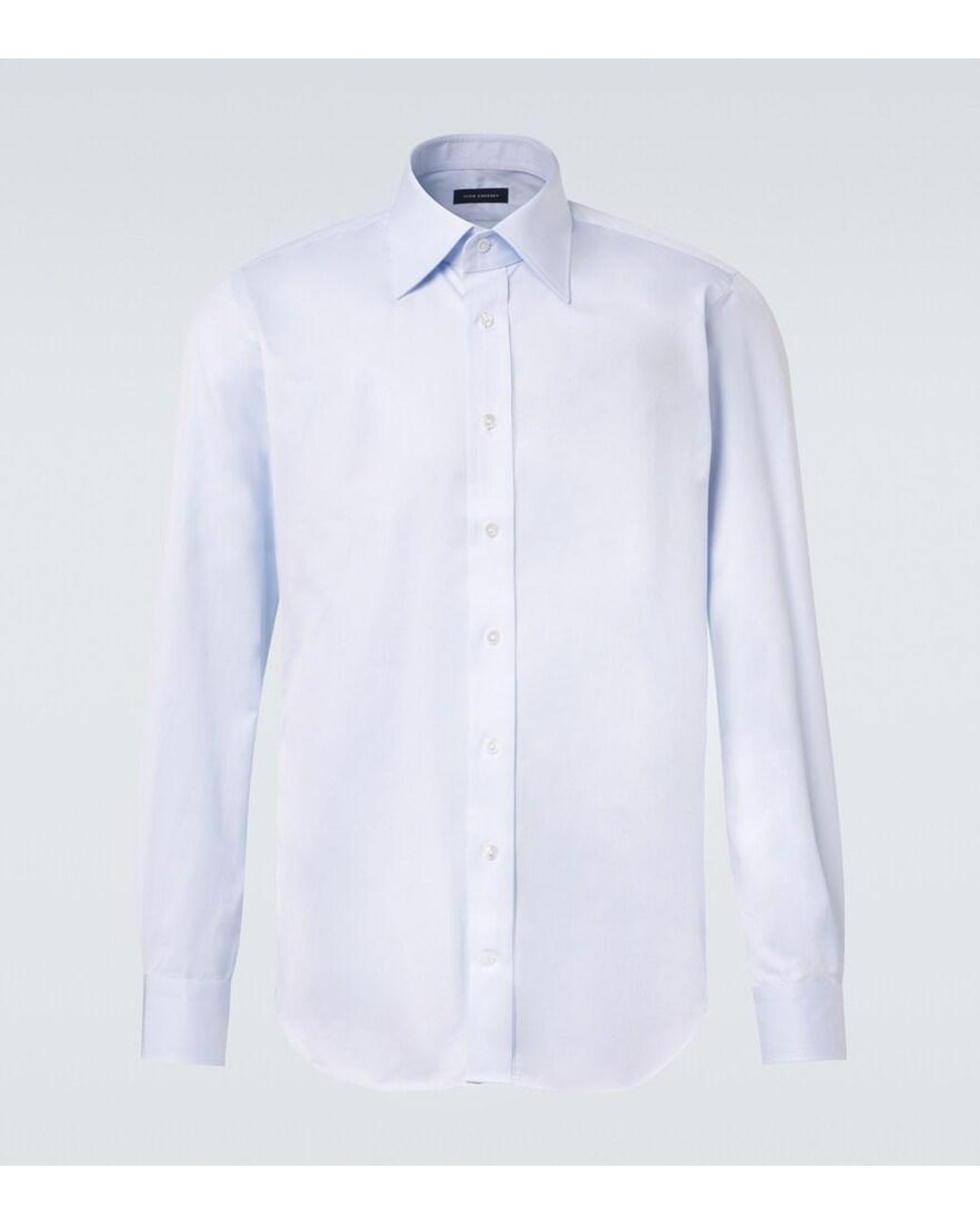 Thom Sweeney Blue Cotton Shirt for men