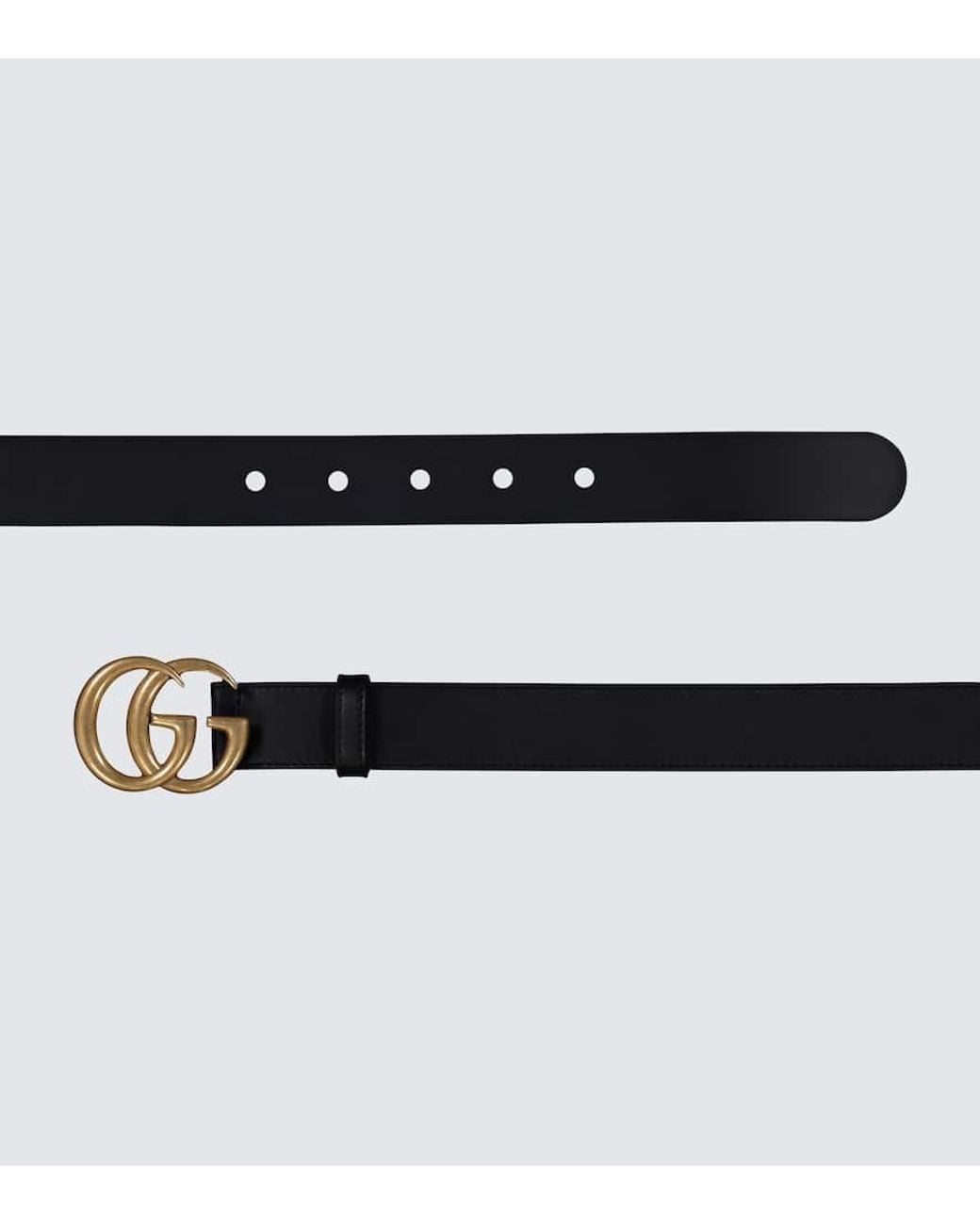 Gucci Guertel Double G Aus Leder in Black für Herren