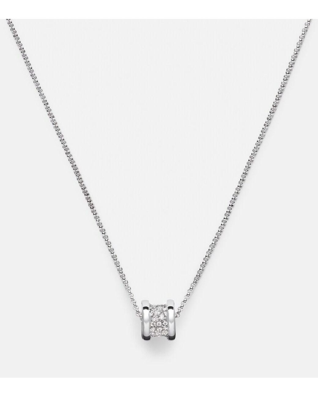BVLGARI Blue B.Zero1 18Kt Pendant Necklace With Diamonds