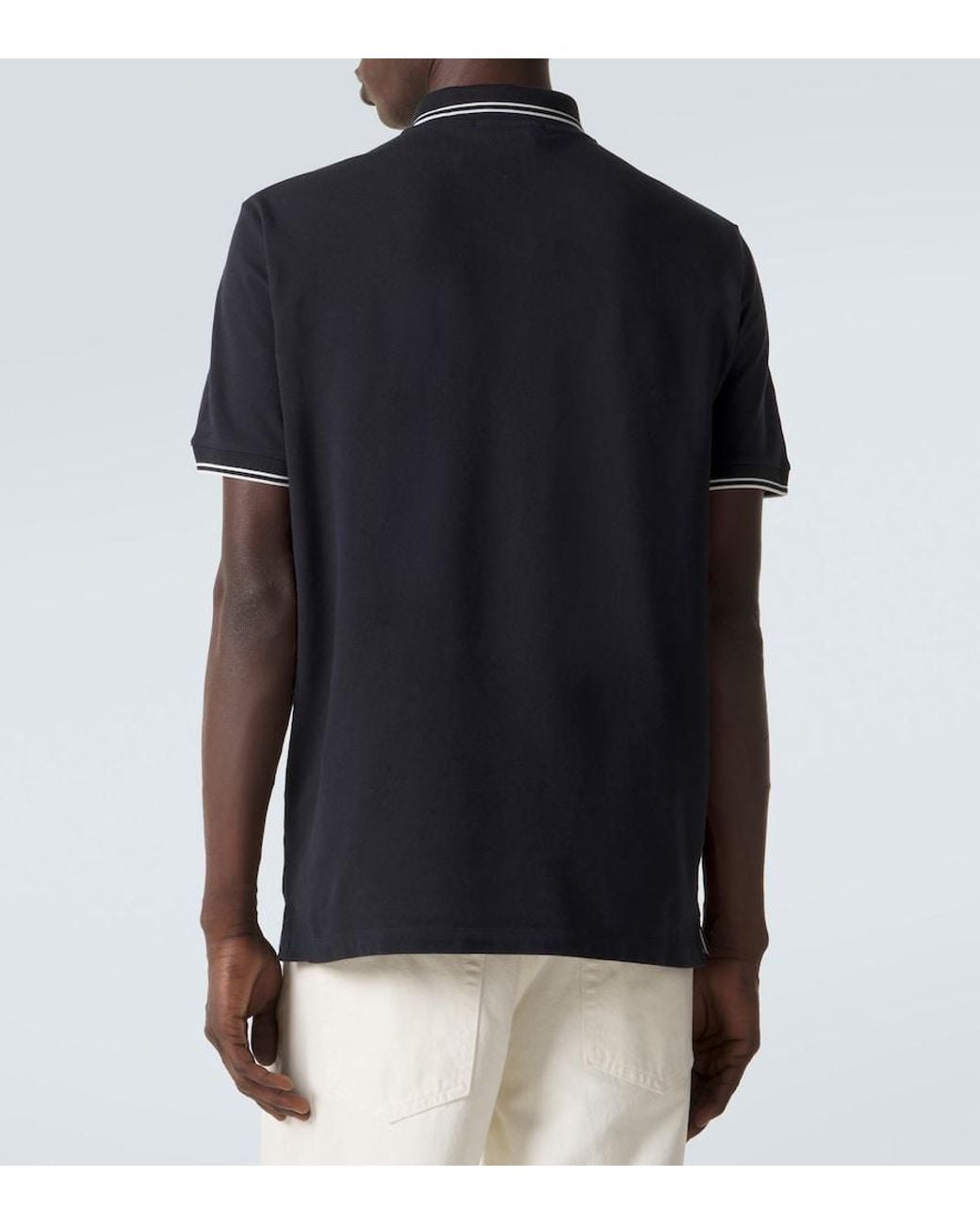Stone Island Blue Compass Cotton-Blend Pique Polo Shirt for men