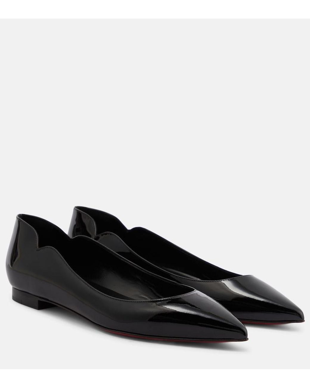 Christian Louboutin Black Hot Chickita Patent Flat