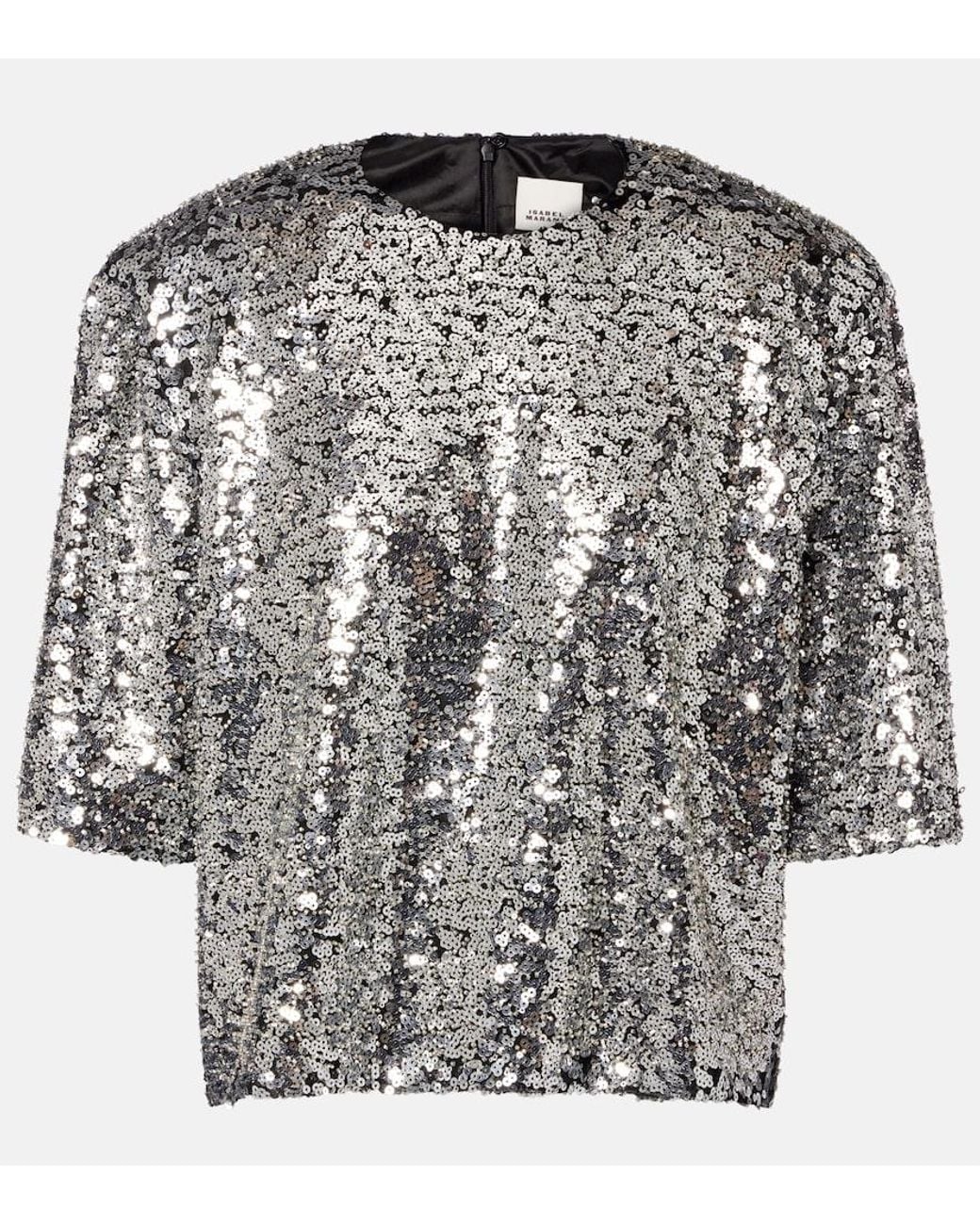 Isabel Marant Black Helga Sequined Top