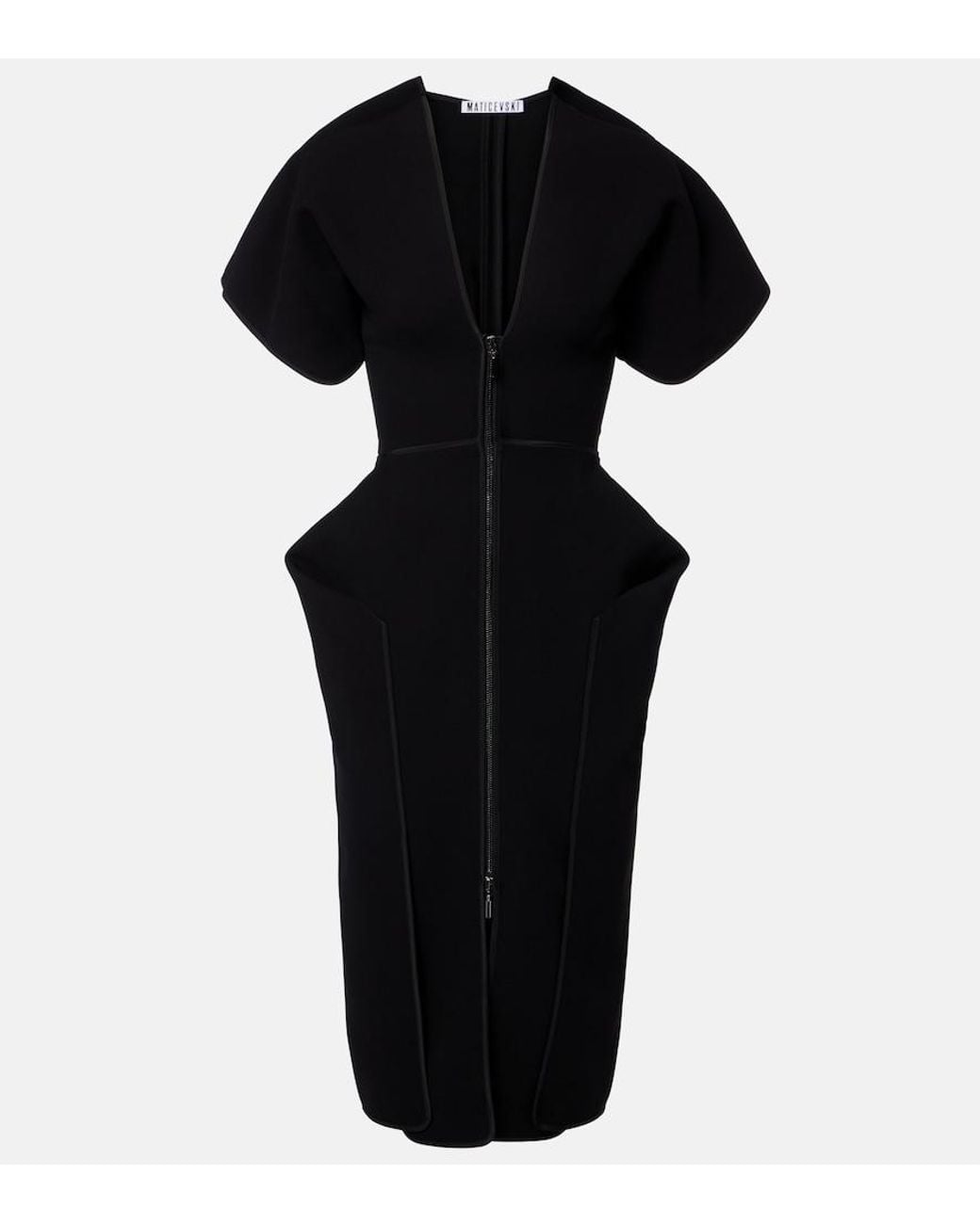 Maticevski Black Midikleid Coco