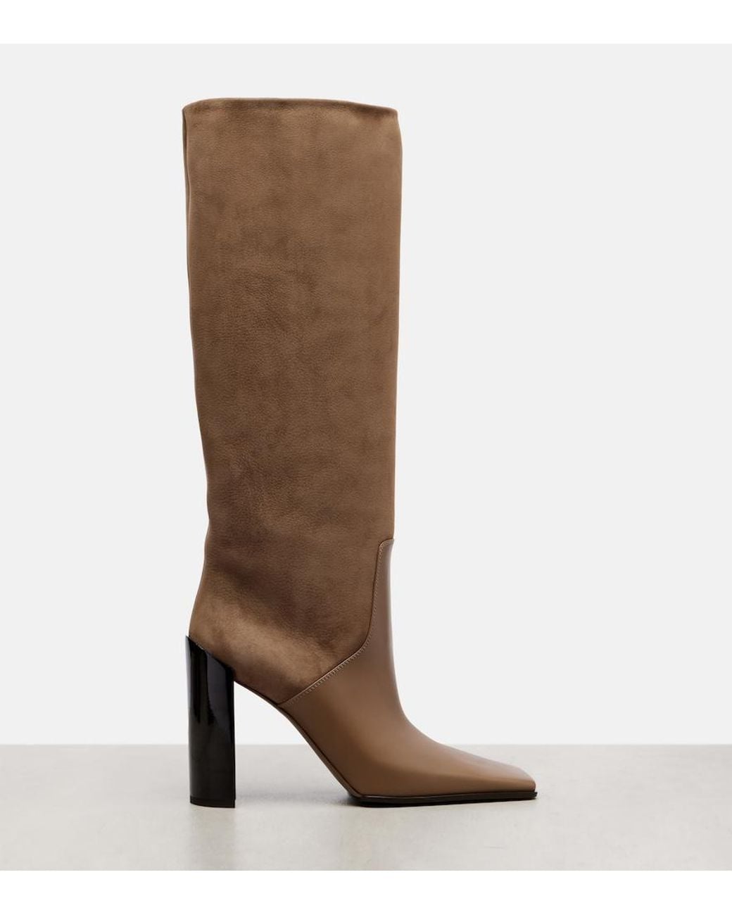 Alaïa Brown Leather Knee-High Boots