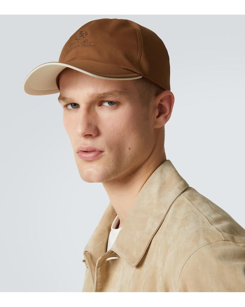 Loro Piana Natural Embroidered Cap for men