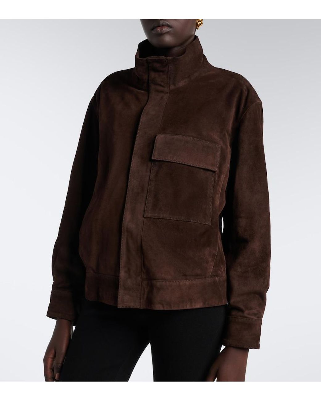 Nili Lotan Brown Cirque Suede Jacket