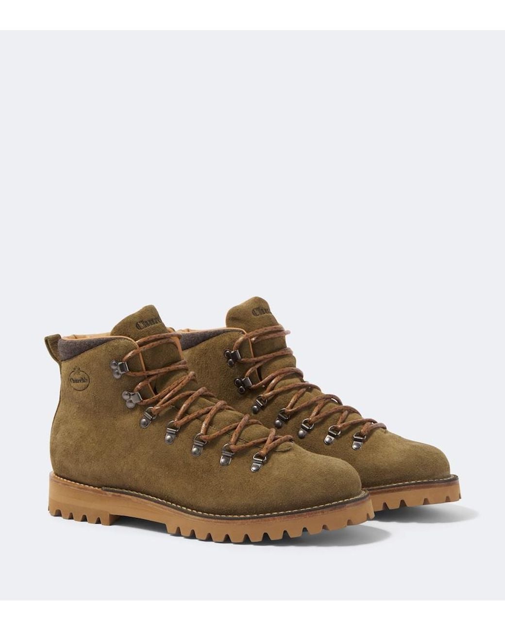 Church's Brown Poulton Suede Lace-Up Boots for men