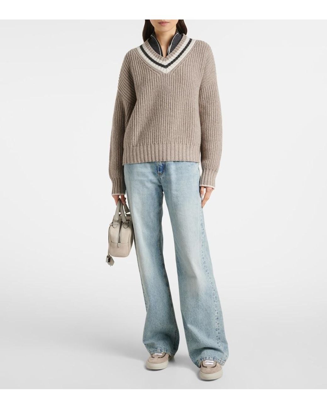 Brunello Cucinelli Natural Suede Sneakers