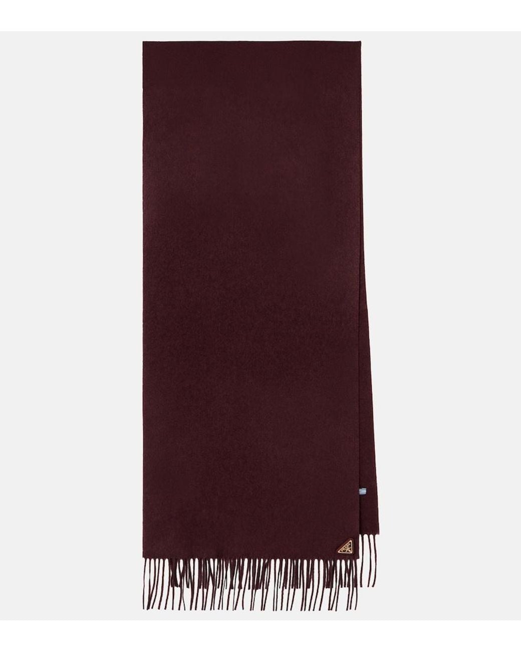 Prada Purple Fringed Silk And Cashmere Scarf
