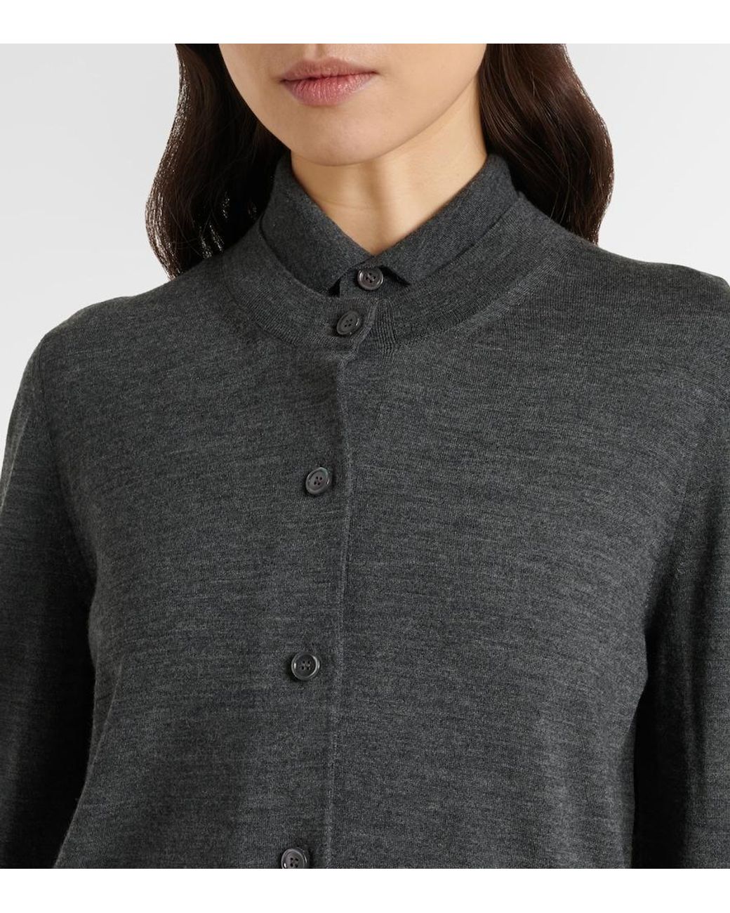 Burberry Gray Wool Cardigan