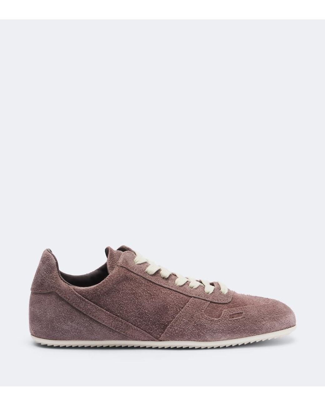 Rick Owens Pink Minimal Suede Sneakers