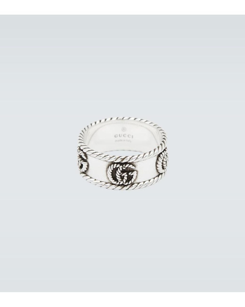 Gucci Metallic Double G Ring for men