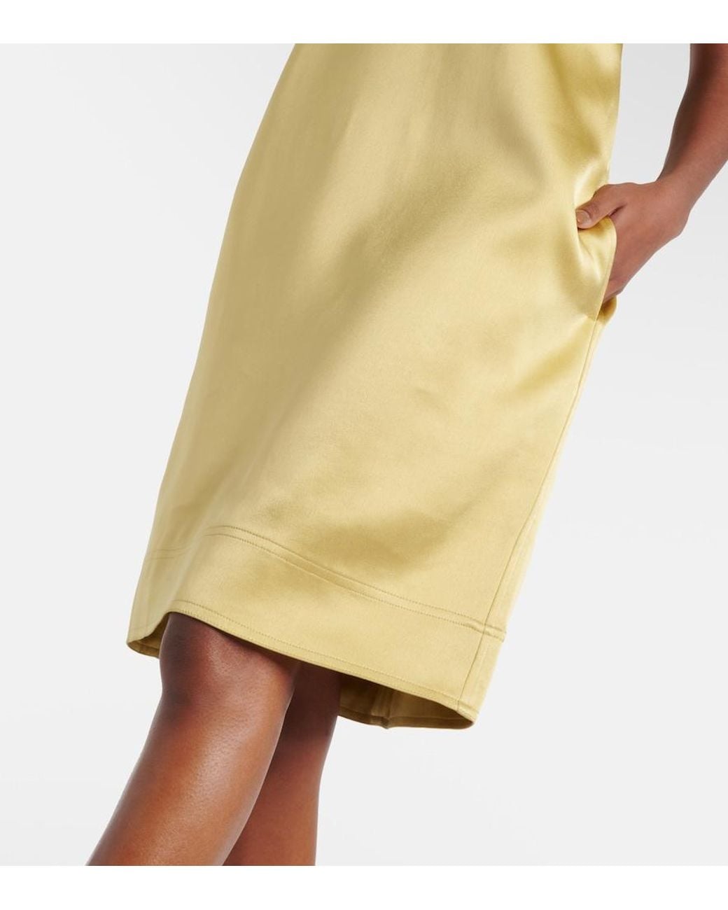 Totême  Yellow Satin Slip Dress