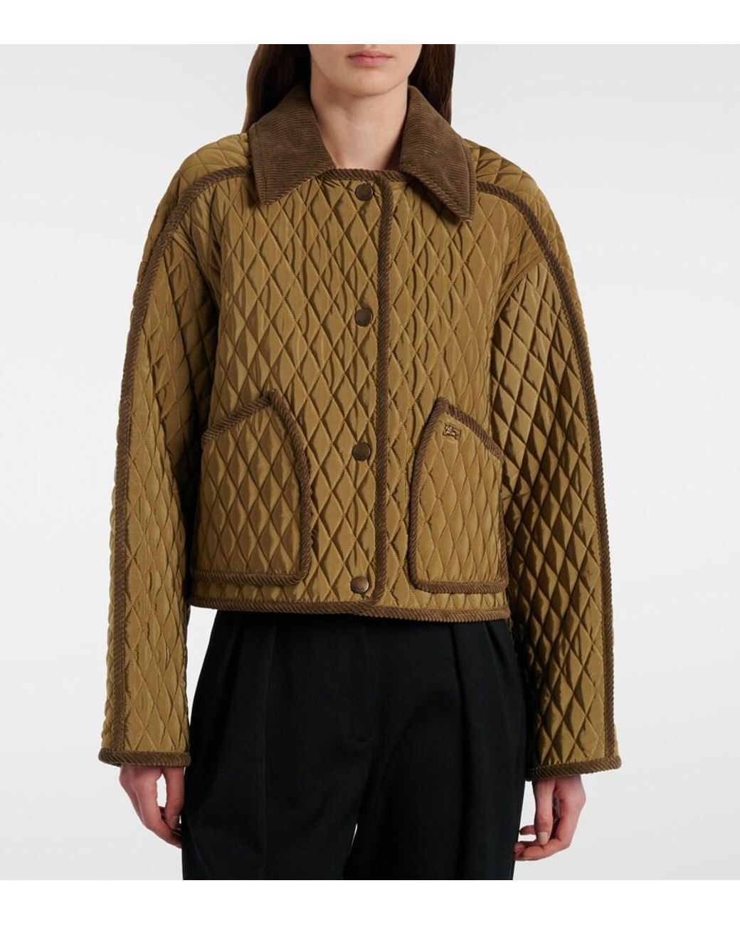 Burberry Green Floriston Quilted Jacket