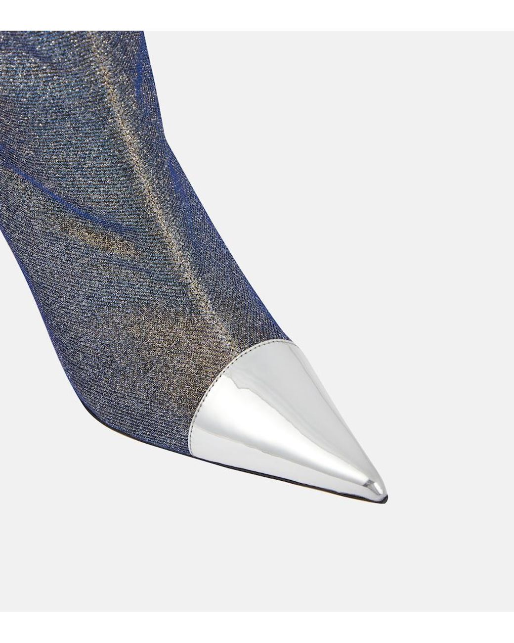 Alexandre Vauthier Gray Metallic Knee-High Boots