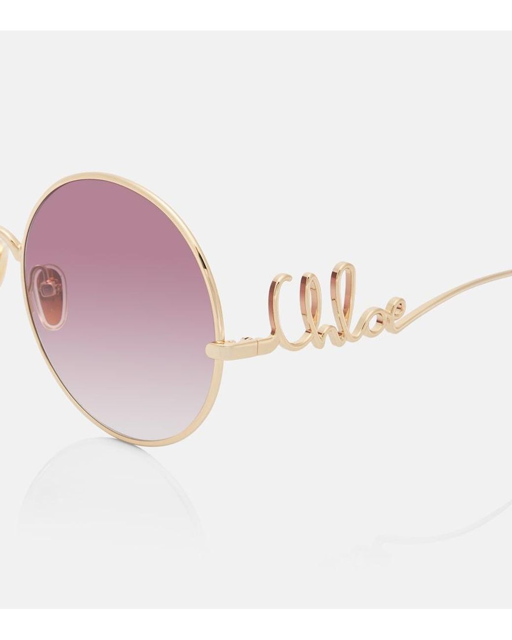 Chloé Pink Iconic Round Sunglasses