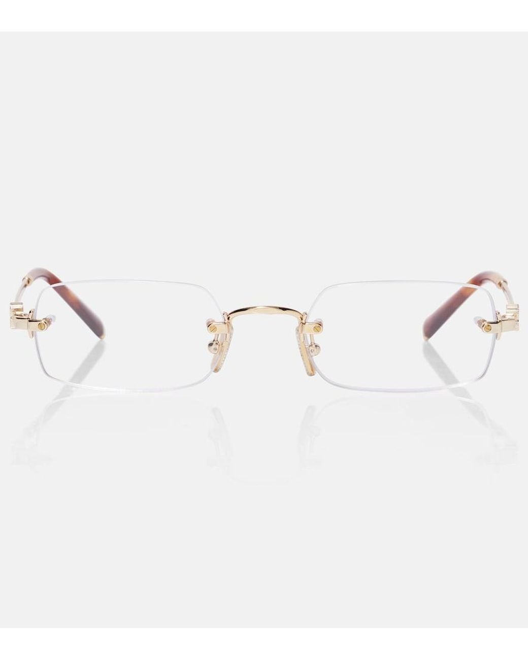 Miu Miu Metallic Eckige Brille