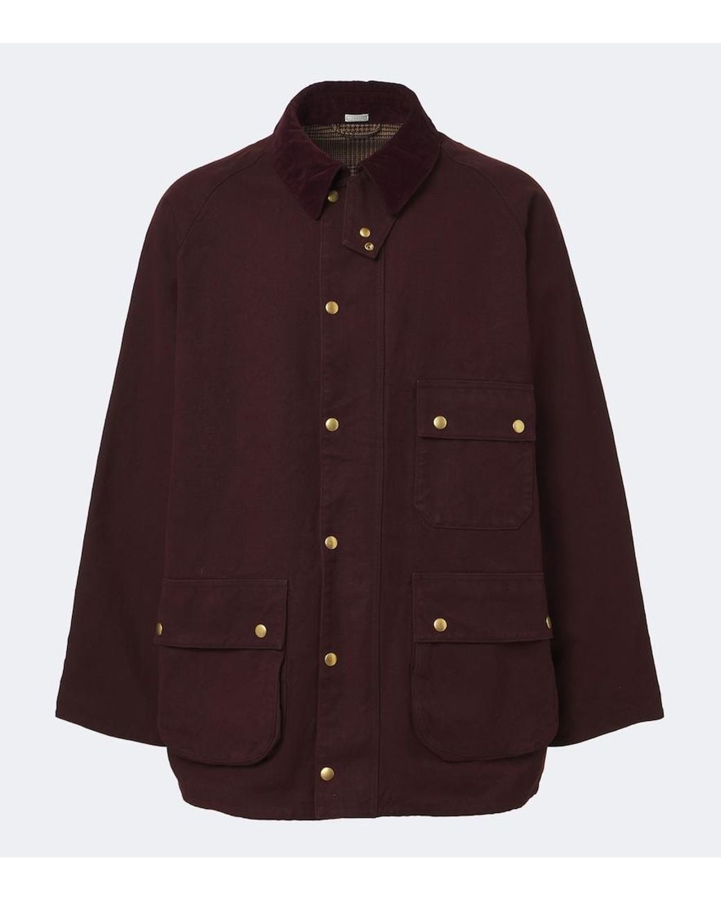 A.PRESSE Purple Cotton, Hemp, And Silk Field Jacket for men