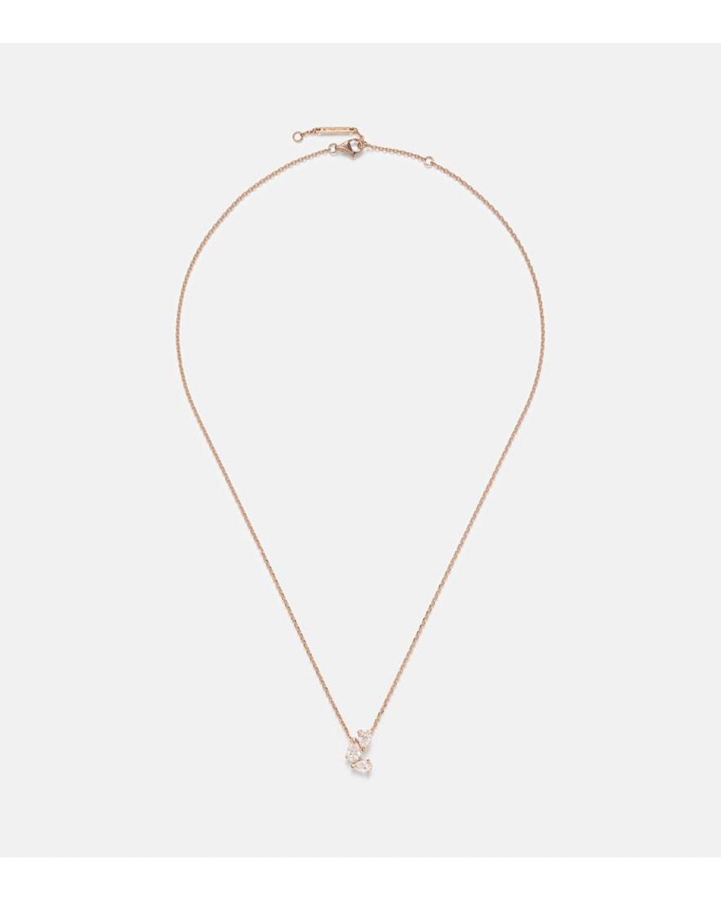 Repossi Blue Serti Sur Vide 18Kt Rose Pendant Necklace With Diamonds