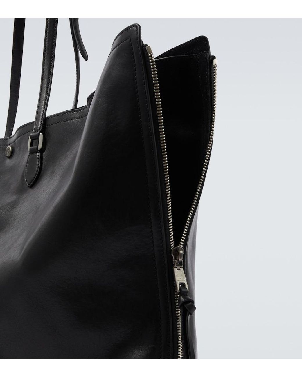 Dolce & Gabbana Black Atene Leather Tote Bag for men