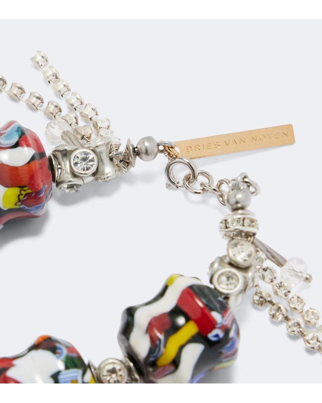 Dries Van Noten White Beaded Embellished Bracelet