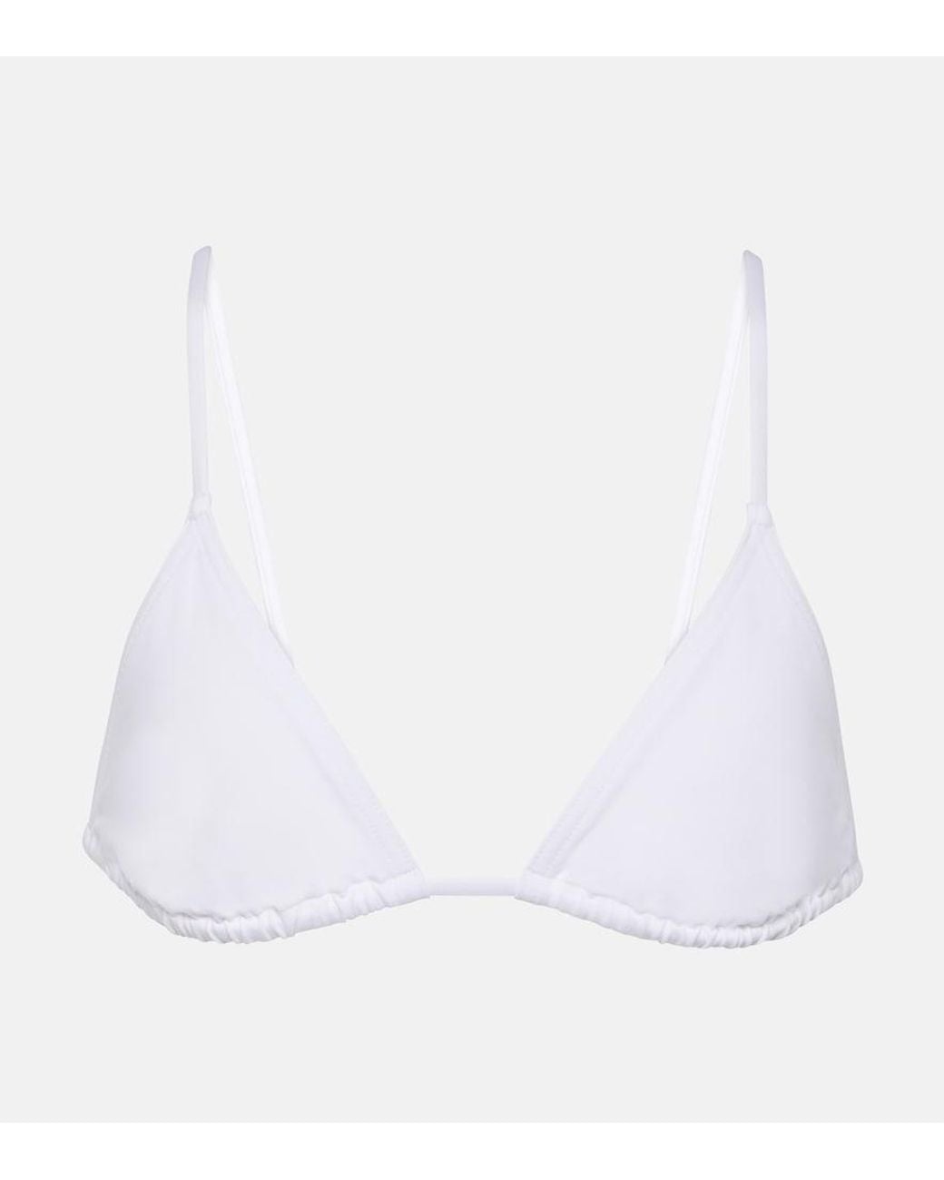 Eres White Mouna Triangle Bikini Top