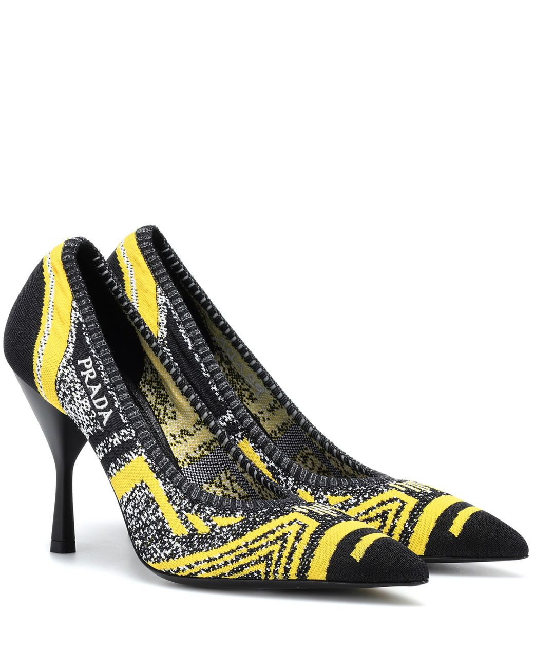 Prada cheap knit pumps