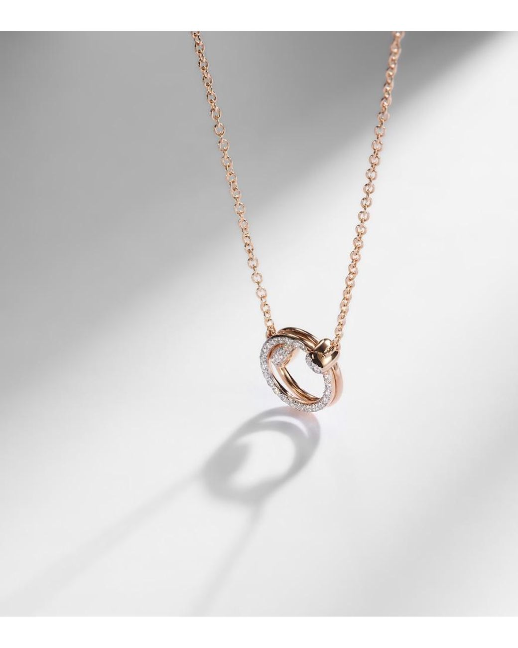 Pomellato White Together 18Kt Rose Chain Necklace With Diamonds