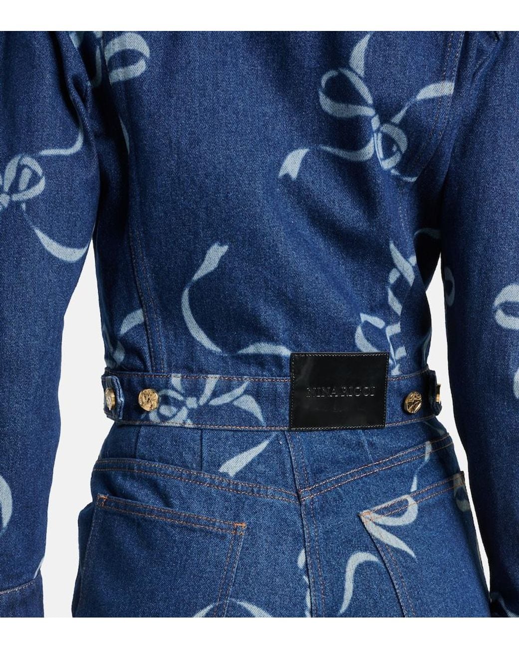 Nina Ricci Blue Printed Denim Jacket