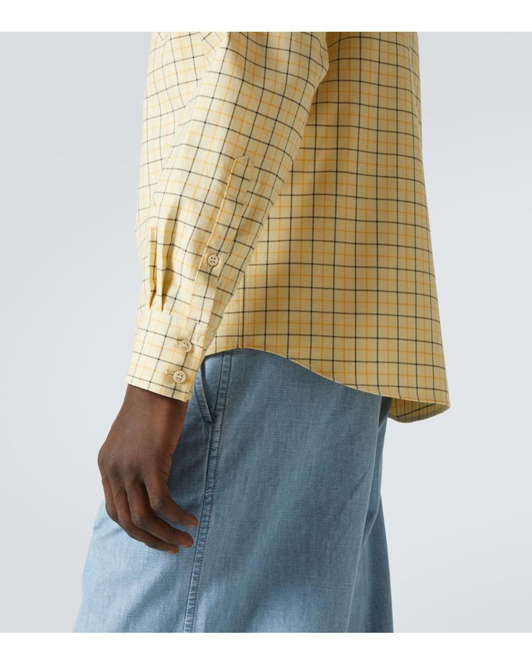 Valentino Garavani Natural Checked Cotton Shirt for men