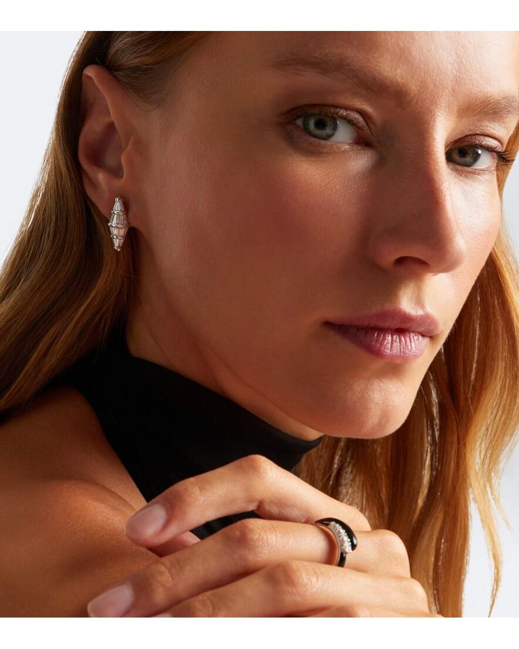Nikos Koulis White Spectrum Large 18Kt Earrings With Diamonds