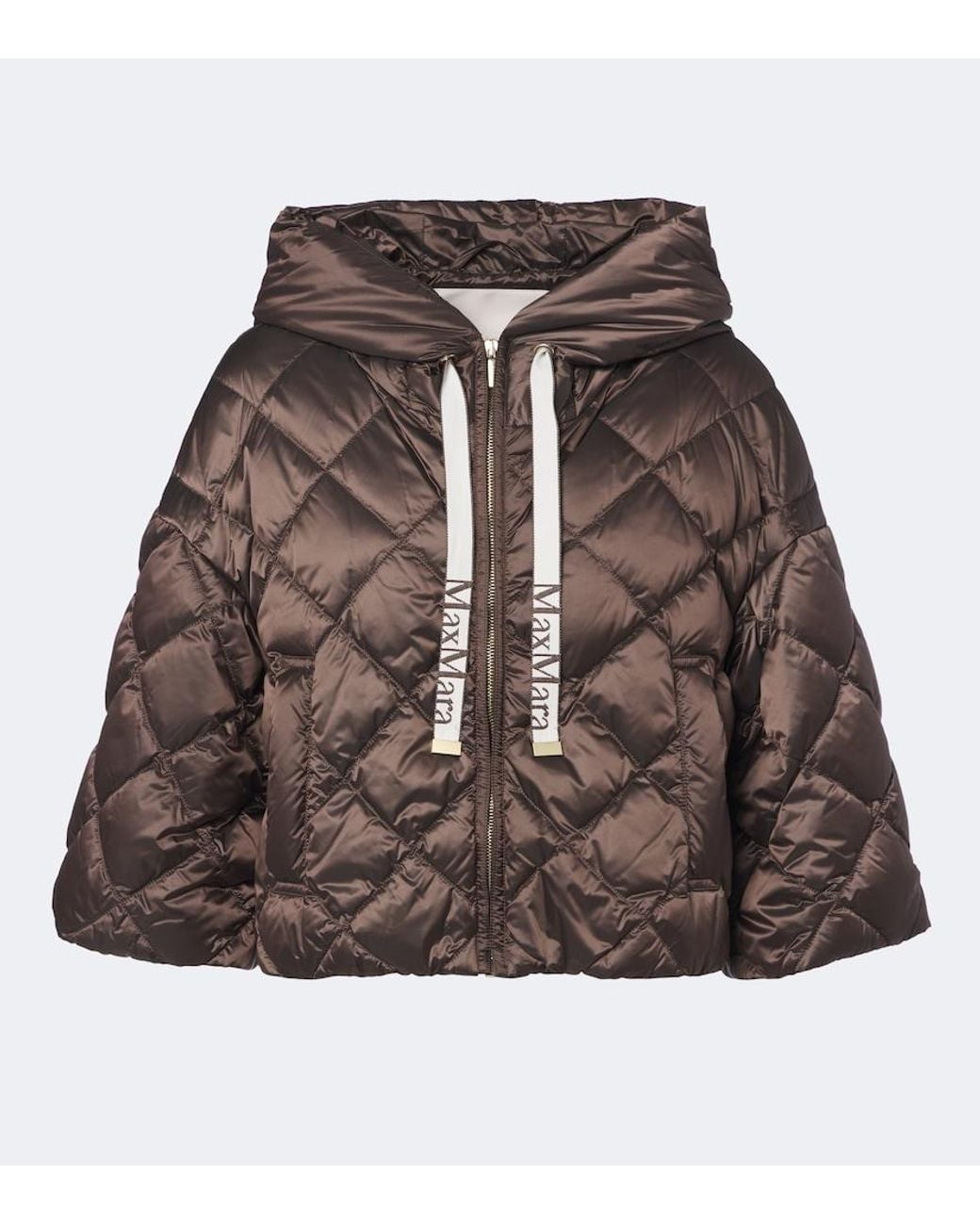Max Mara Brown The Cube Quilted Down Jacket