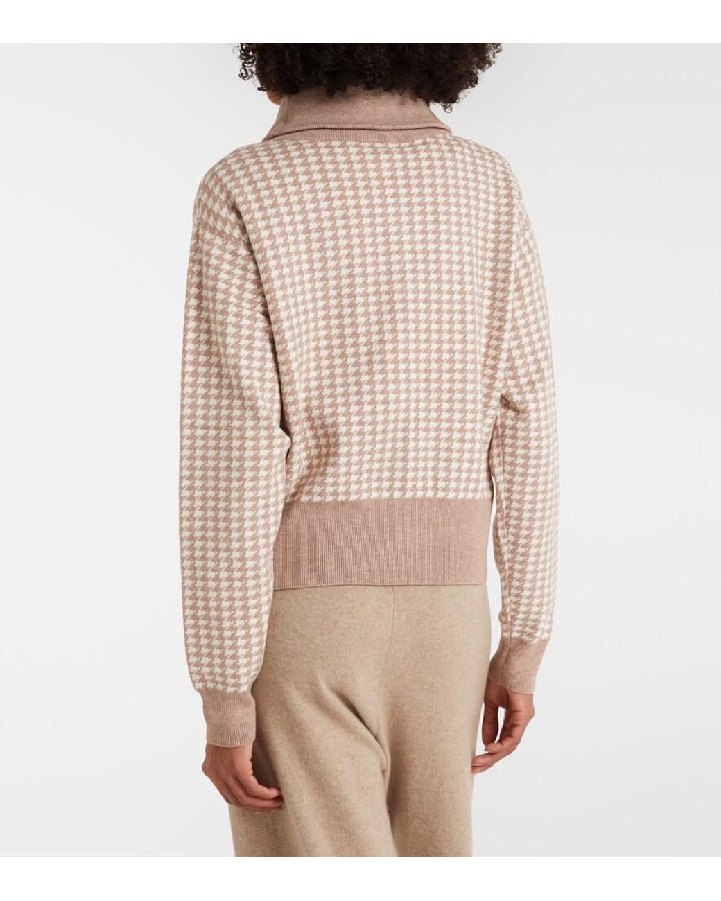 Varley Brown Ablett Houndstooth Jacquard Jacket