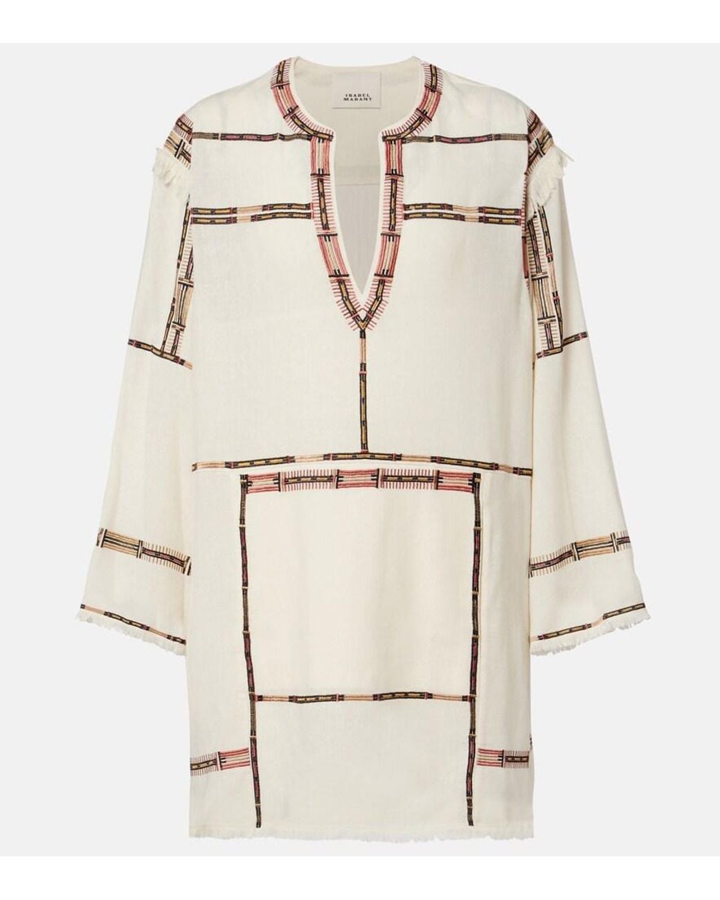 Isabel Marant Natural Freya Silk Minidress