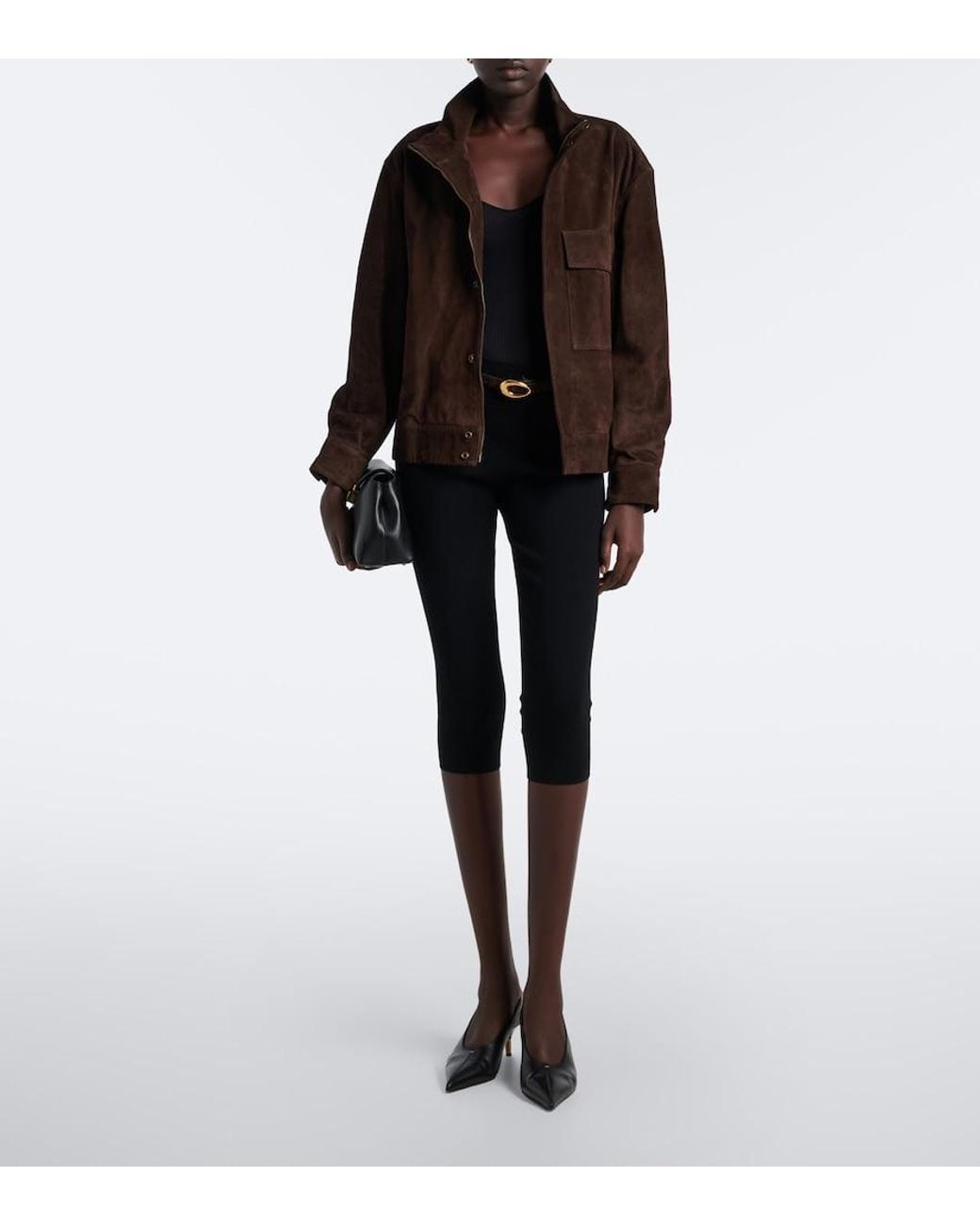 Nili Lotan Brown Cirque Suede Jacket