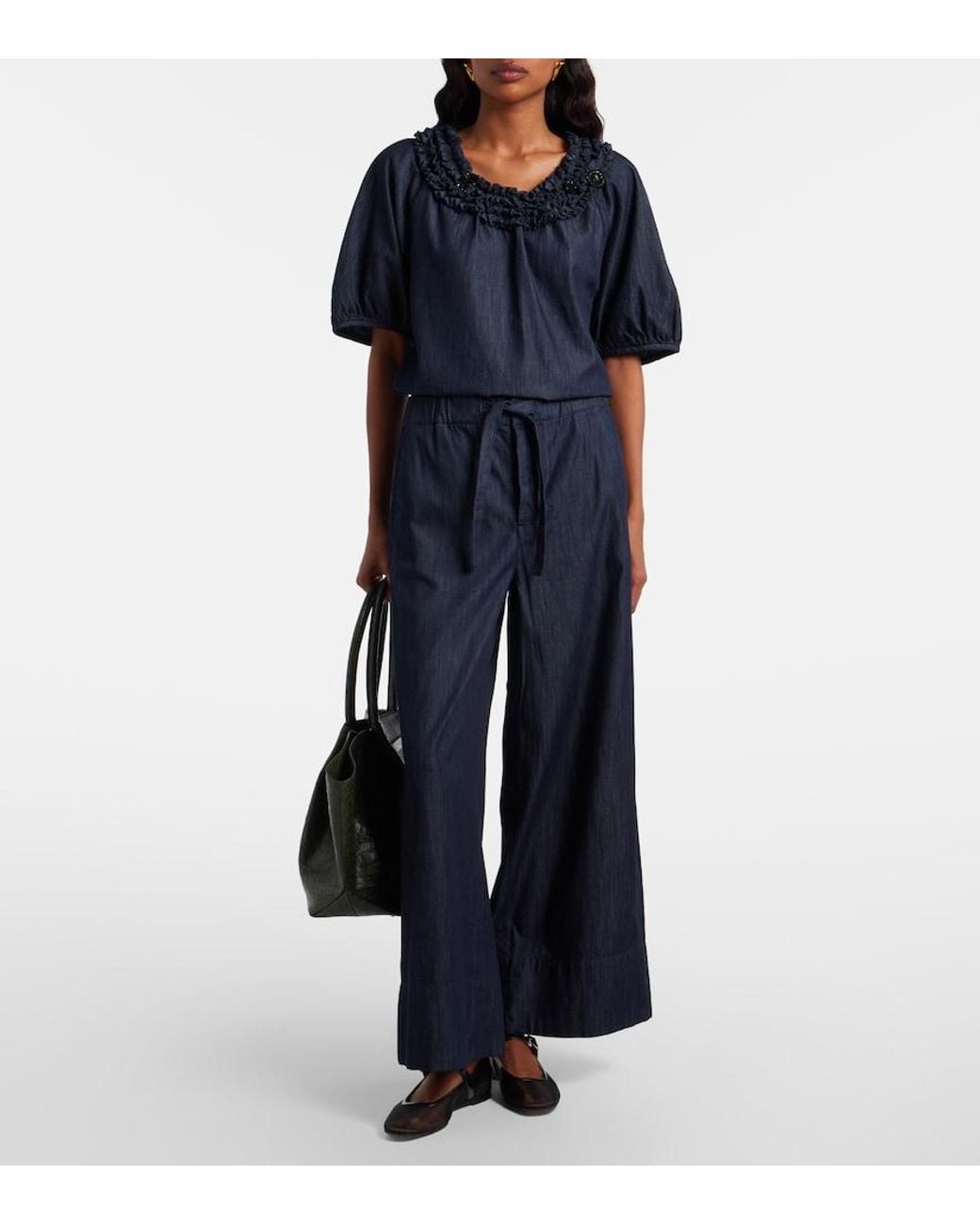 Max Mara Blue Wide-Leg Jeans